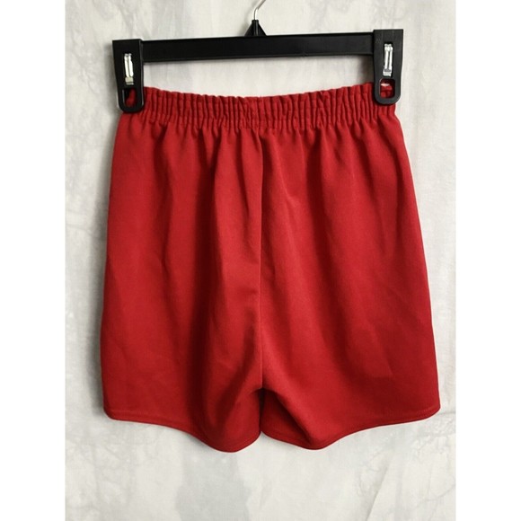 Vintage Dodger Sportswear Red Size Small Polyester Elastic Waist Gym Shorts - Picture 2 of 3